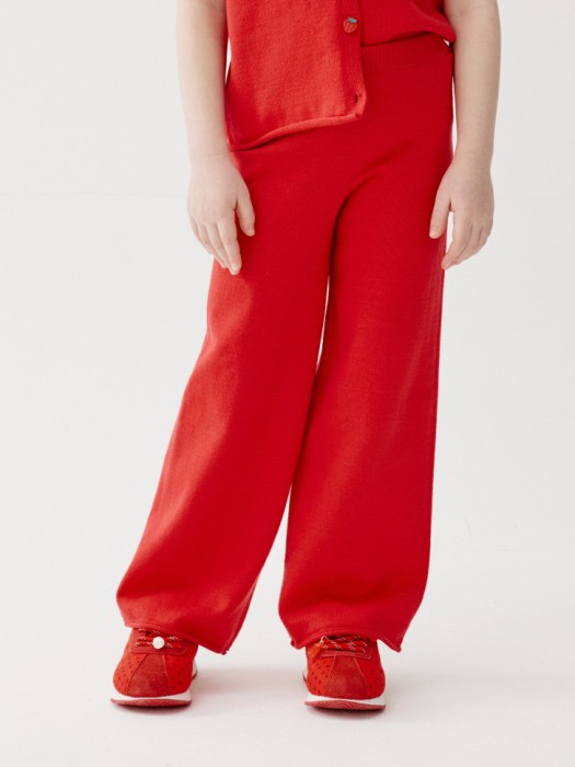 вязаные брюки для девочек от бренда sela вид слева