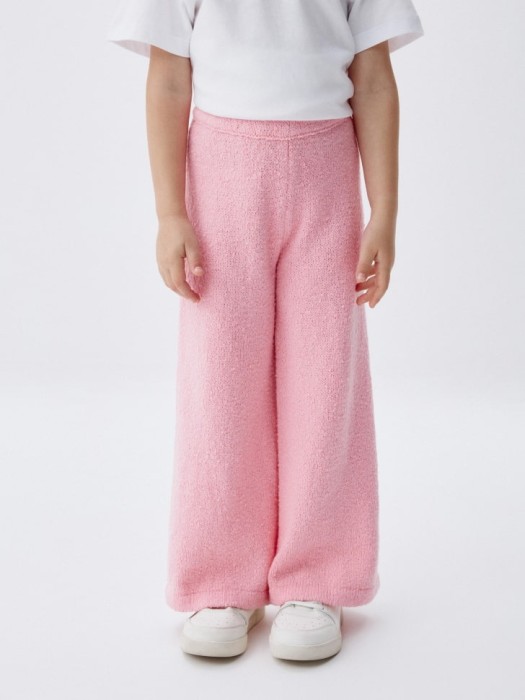 вязаные широкие брюки для девочек от бренда sela вид слева