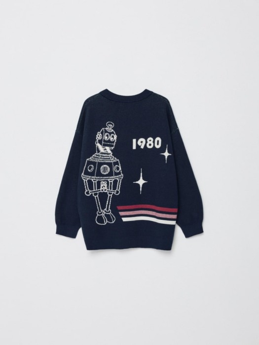 вязаный джемпер для мальчиков  x союзмультфильм из россии вид сбоку