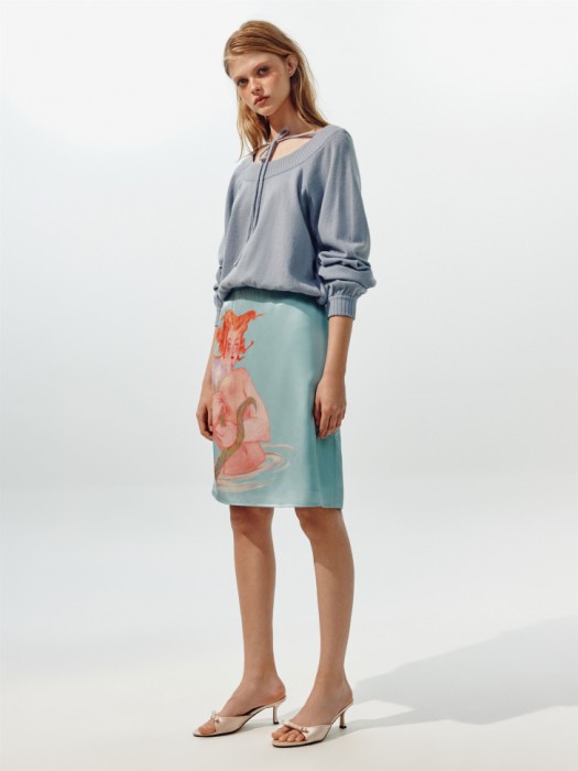 вязаный джемпер из линейки  young от бренда sela вид слева