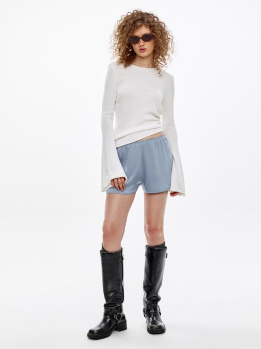 вязаный джемпер из линейки  young от бренда sela вид слева