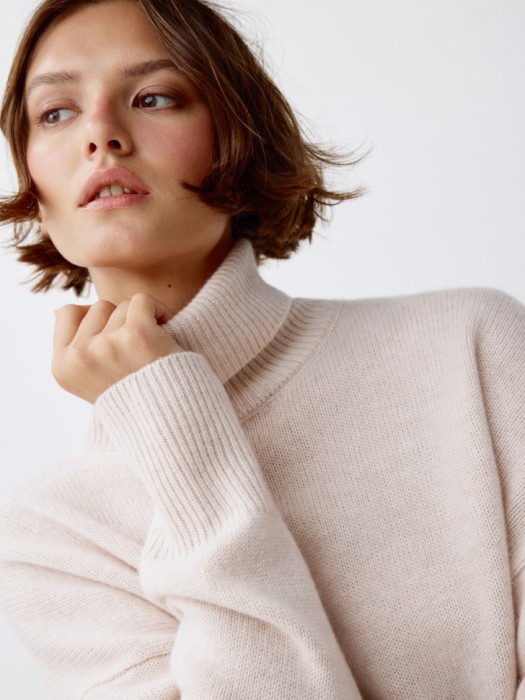 вязаный джемпер из шерсти и кашемира из шерсти спереди