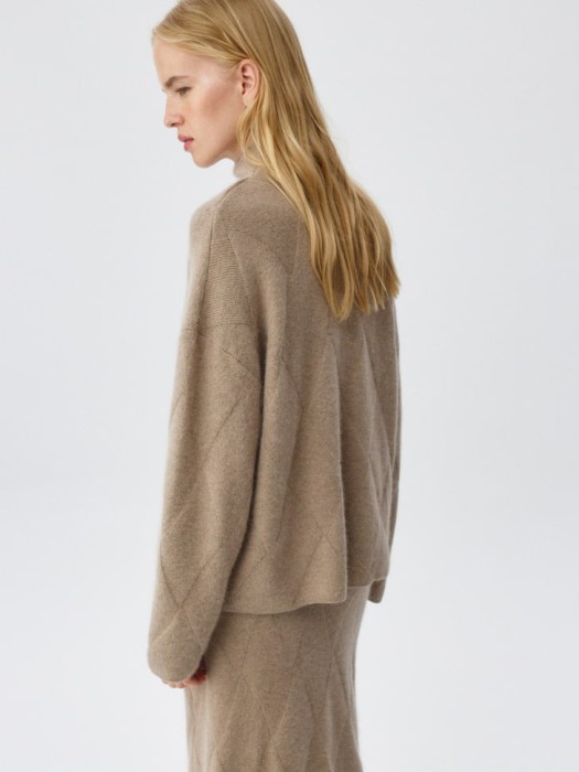 вязаный джемпер из смесовой шерсти из шерсти спереди