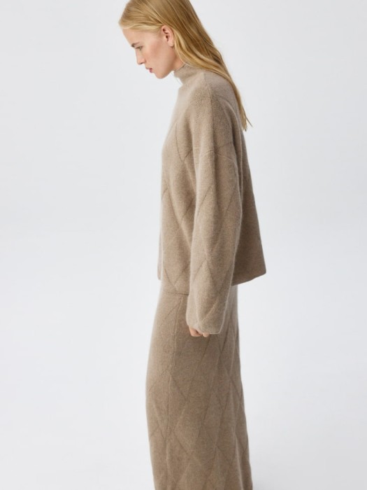 вязаный джемпер из смесовой шерсти для взрослого возраста с изнаночной стороны