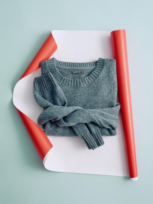 вязаный джемпер из смесовой шерсти от бренда sela вид слева