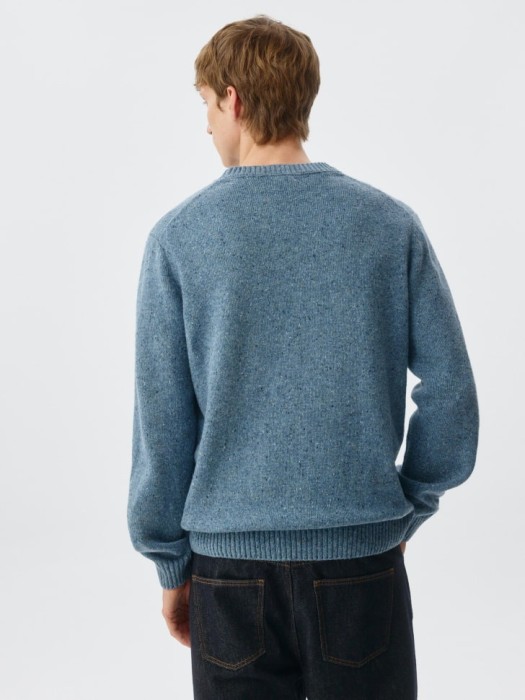 вязаный джемпер из смесовой шерсти из шерсти спереди