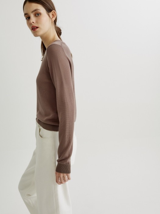 вязаный джемпер из тенселя и шерсти премиум качества по цене 4999 руб вид справа