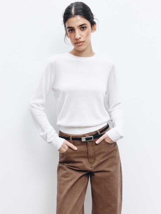 вязаный джемпер из тенселя и шерсти премиум качества 4610517483416 фотография