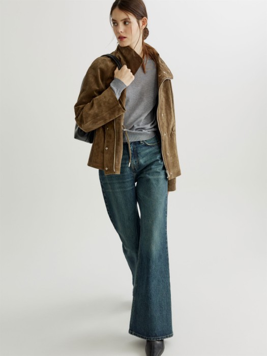 вязаный джемпер из тенселя и шерсти премиум качества от бренда sela вид слева