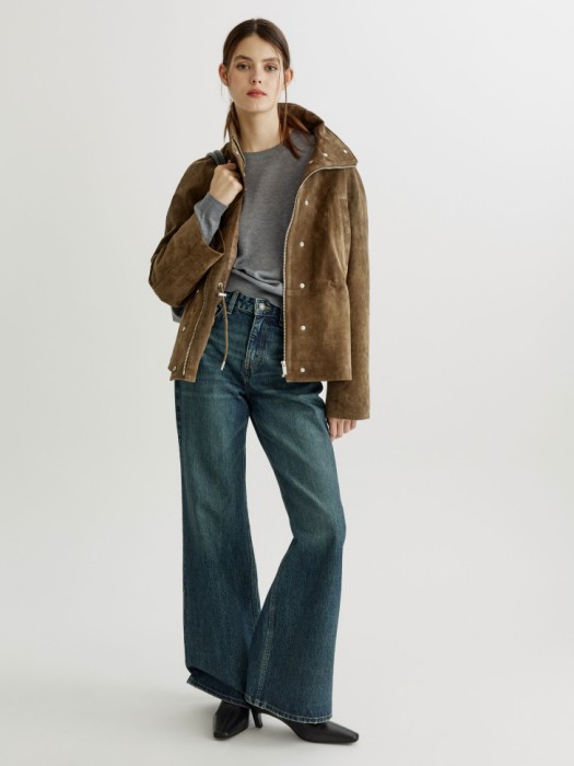 вязаный джемпер из тенселя и шерсти премиум качества из шерсти спереди