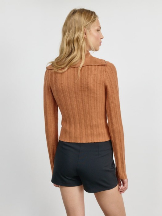 вязаный джемпер на молнии из линейки  young из вискозы спереди