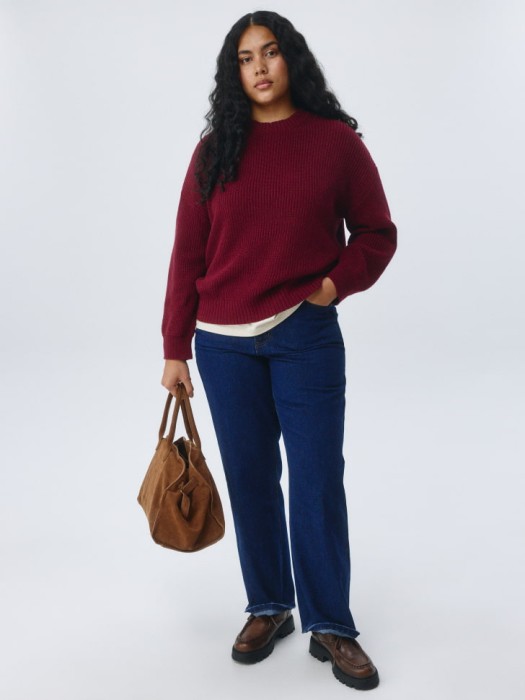 вязаный джемпер оверсайз от бренда sela вид слева