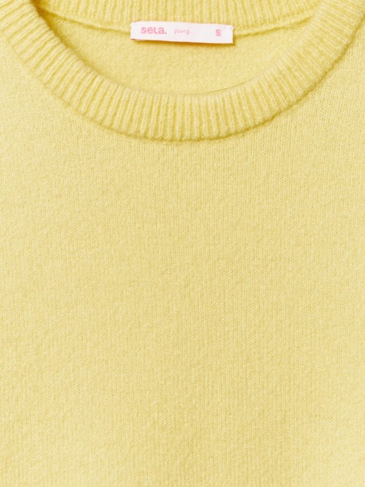 вязаный джемпер с оборками из линейки  young из проверенных материалов спереди