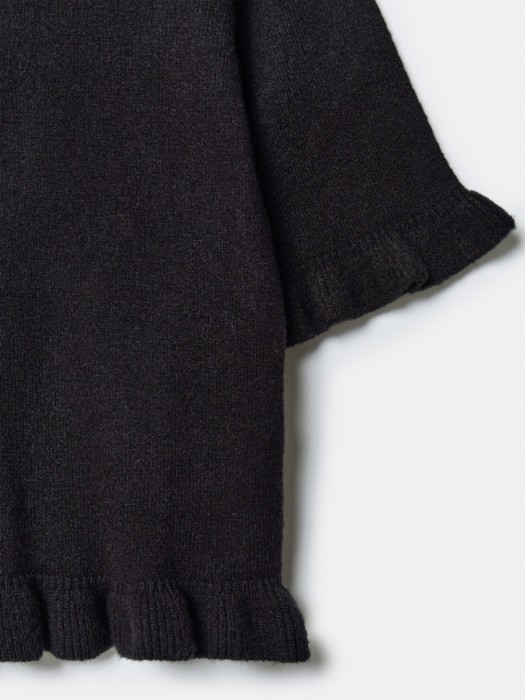 вязаный джемпер с оборками из линейки  young из проверенных материалов спереди