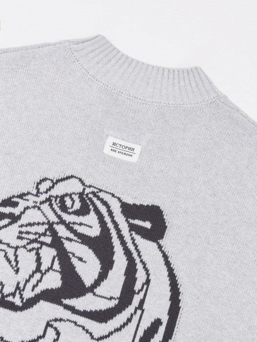 вязаный джемпер с принтом из коллаборации  x союзмультфильм универсального стиля с лицевой стороны