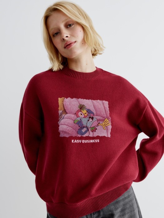 вязаный джемпер с принтом  x союзмультфильм 4610517338327 фотография