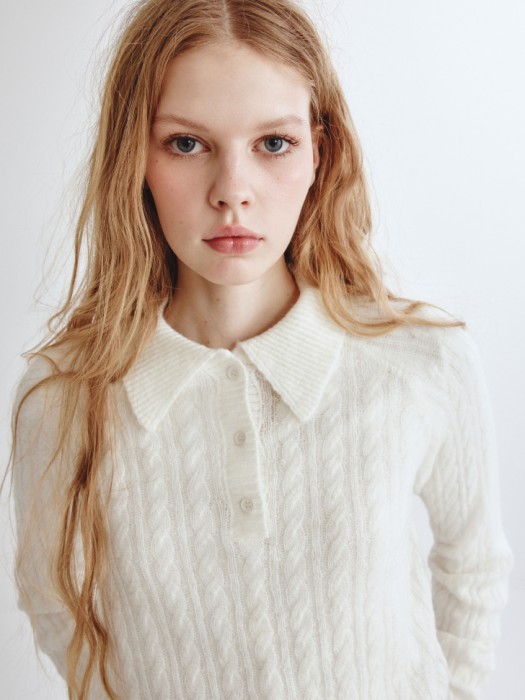 вязаный джемпер с содержанием шерсти из линейки  young от бренда sela вид слева