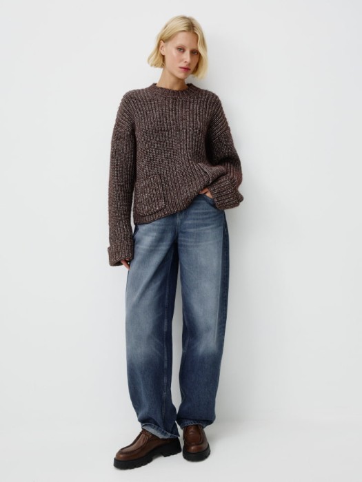 вязаный джемпер с содержанием шерсти из россии вид сбоку