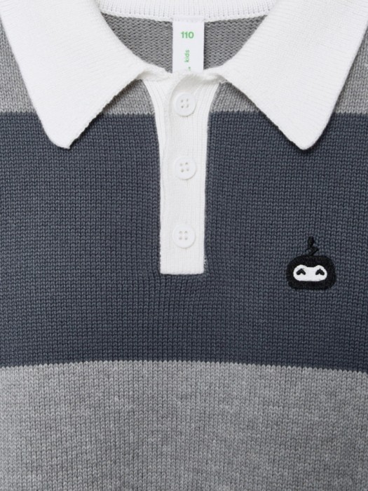 вязаный джемпер с воротником для мальчиков из россии вид сбоку