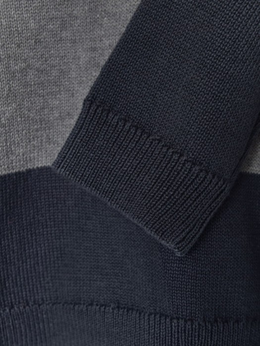 вязаный джемпер с воротником для мальчиков из хлопка спереди