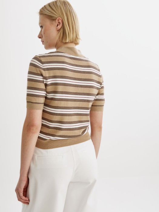 вязаный джемпер с воротником поло по цене 2599 руб вид справа