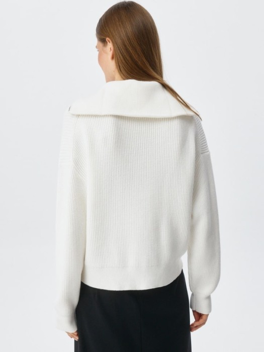 вязаный джемпер с воротником-стойкой на молнии по цене 1999 руб вид справа