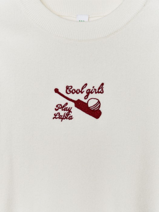 вязаный джемпер с вышивкой для девочек из россии вид сбоку