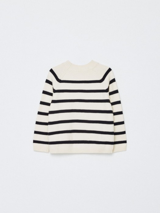 вязаный джемпер в полоску детский по цене 999 руб вид справа