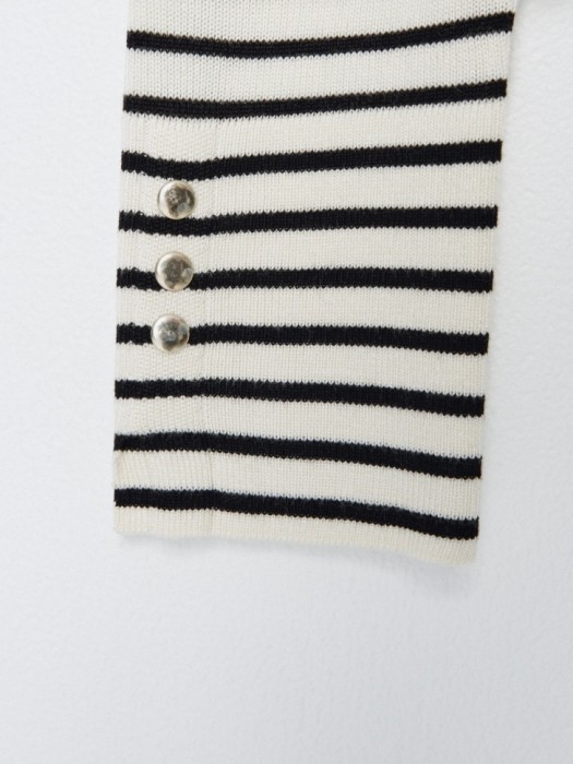 вязаный джемпер в полоску для девочек из россии вид сбоку