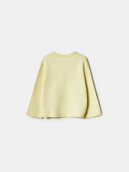 вязаный джемпер в полоску для девочек из россии вид сбоку