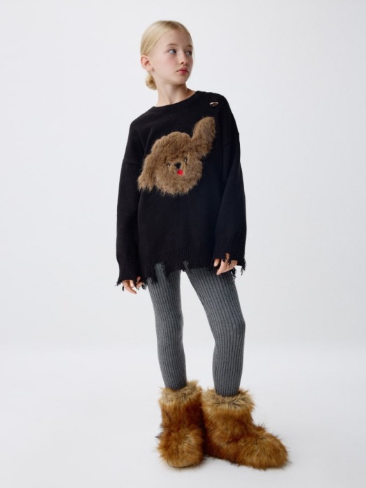 вязаный джемпер в стиле гранж для девочек 4680798733364 фотография