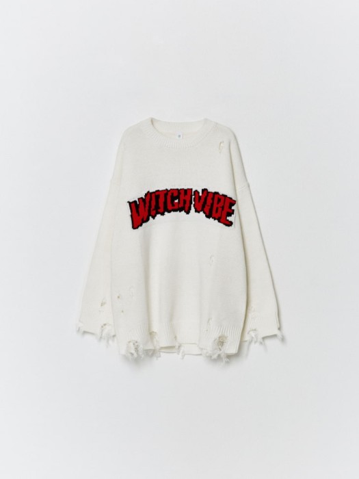 вязаный джемпер в стиле гранж для девочек от бренда sela вид слева