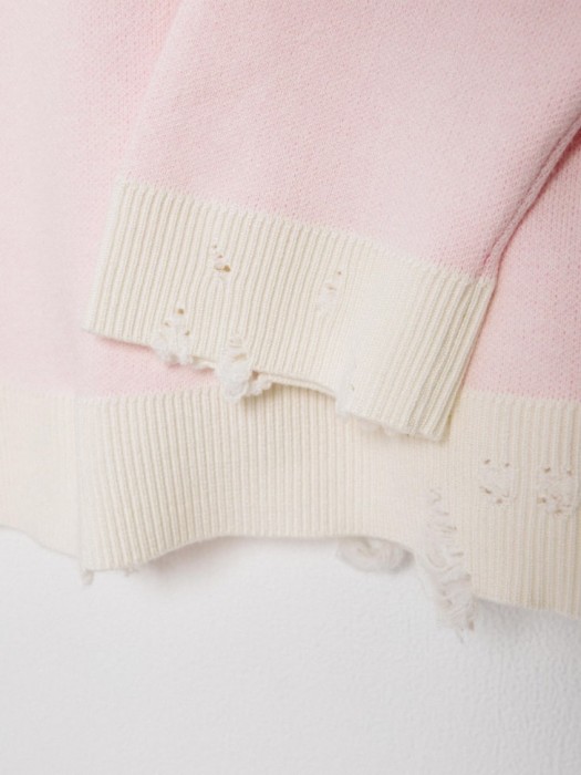 вязаный джемпер в стиле гранж с hello kitty для девочек из вискозы спереди