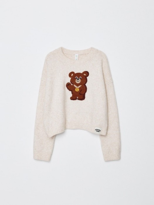 вязаный джемпер в вышивкой для девочек по цене 2799 руб вид справа