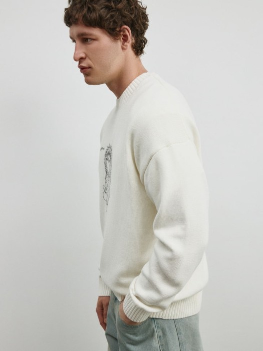 вязаный джемпер  x союзмультфильм из россии вид сбоку