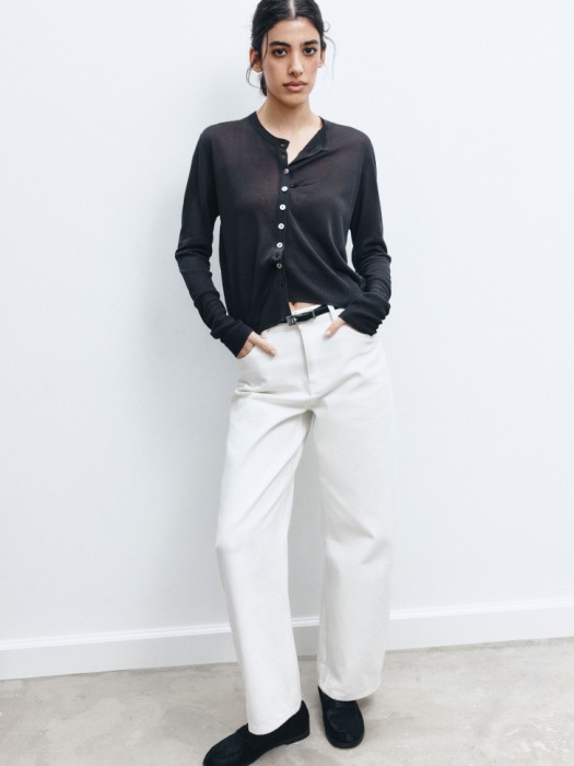 вязаный кардиган из смесового лиоцелла премиум качества от бренда sela вид слева