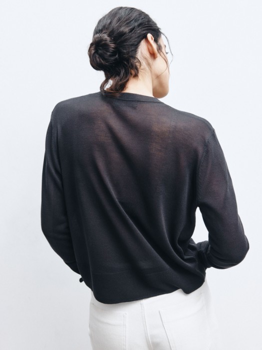 вязаный кардиган из смесового лиоцелла премиум качества по цене 4999 руб вид справа