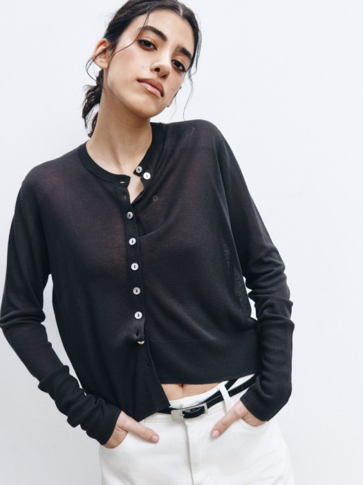 вязаный кардиган из смесового лиоцелла премиум качества из россии вид сбоку