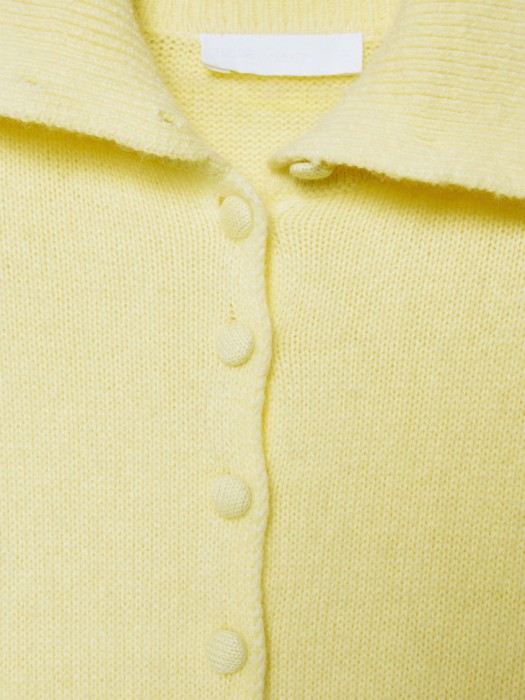 вязаный кардиган из смесовой шерсти из льна спереди