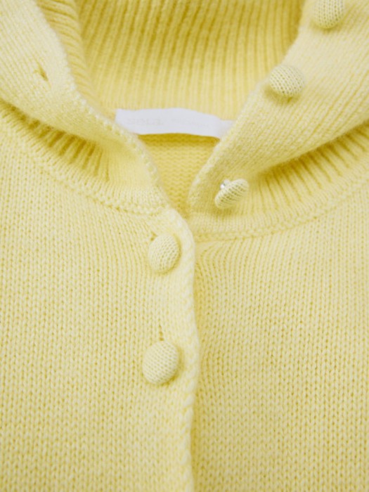 вязаный кардиган из смесовой шерсти универсального стиля с лицевой стороны