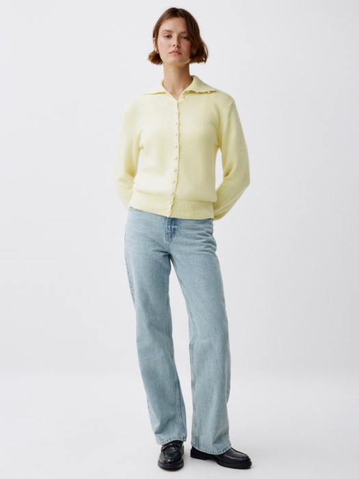 вязаный кардиган из смесовой шерсти от бренда sela вид слева