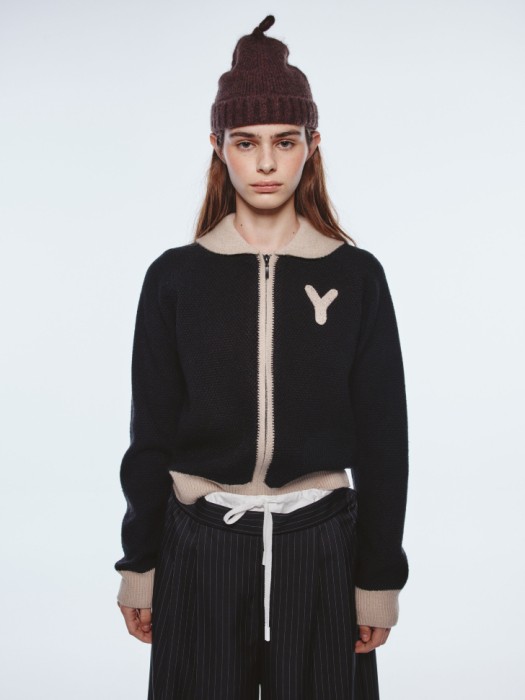 вязаный кардиган на молнии из линейки  young 4610517361042 фотография