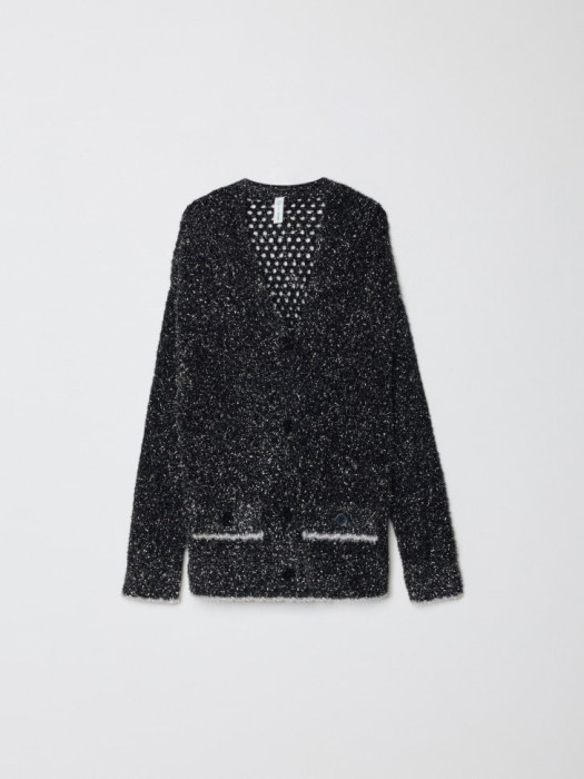 вязаный кардиган с люрексом для девочек по цене 1999 руб вид справа