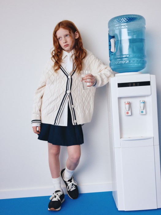 вязаный кардиган в стиле преппи для девочек 4680704878714 фотография