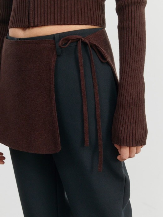 вязаный пояс-баска из линейки  young от бренда sela вид слева