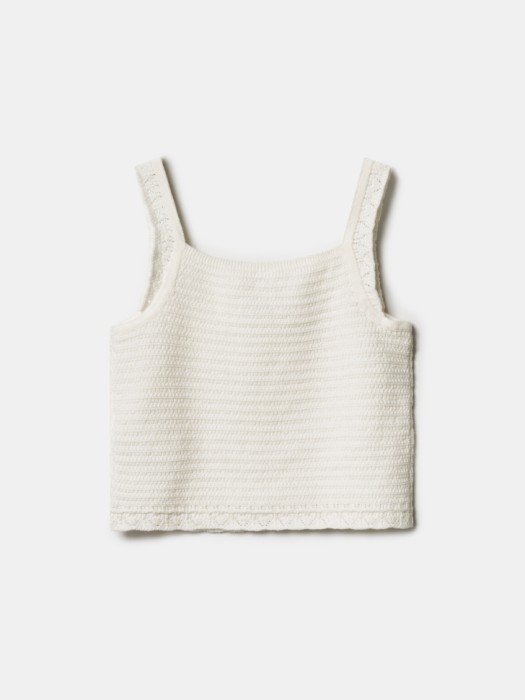 вязаный топ из ажурного трикотажа для девочек из россии вид сбоку