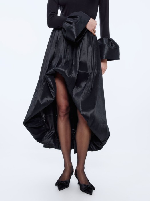 юбка-баллон из фактурной тафты от бренда sela вид слева