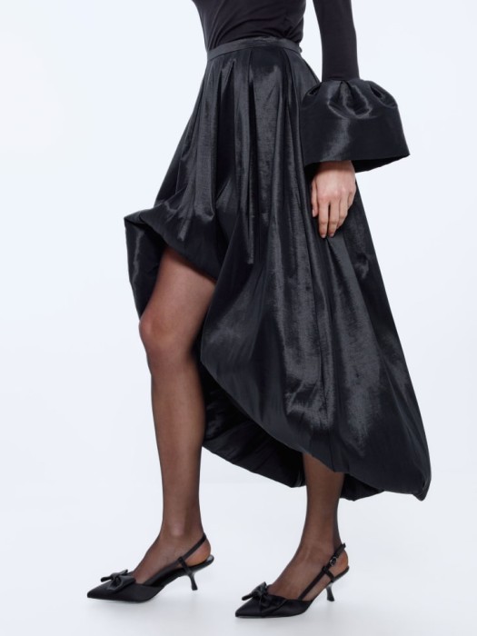 юбка-баллон из фактурной тафты из россии вид сбоку