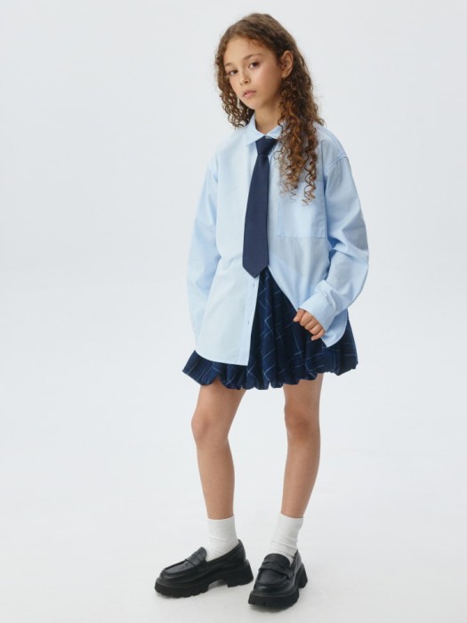 юбка-баллон в клетку для девочек от бренда sela вид слева