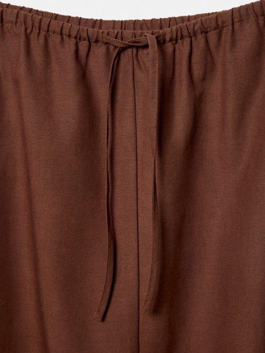 юбка макси из смесового льна от бренда sela вид слева